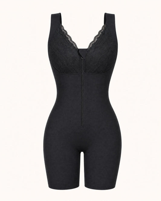 WEUP3D Lace Trim Sculpting Bodysuit product flat view - full-media-approved-2026-06-02