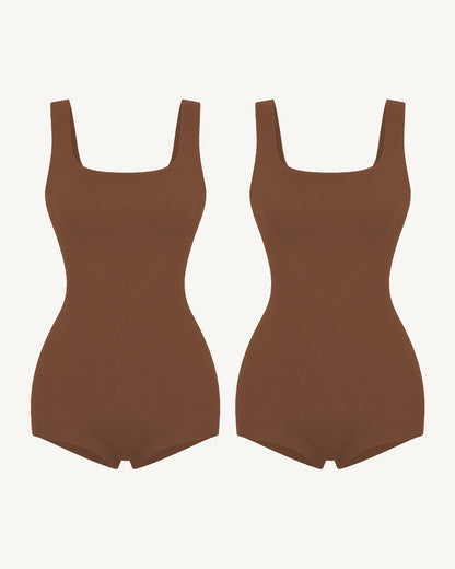 WEUP3D Built-In Bra Sculpt Bodysuit Cocoa + Cocoa 2-Pack product image