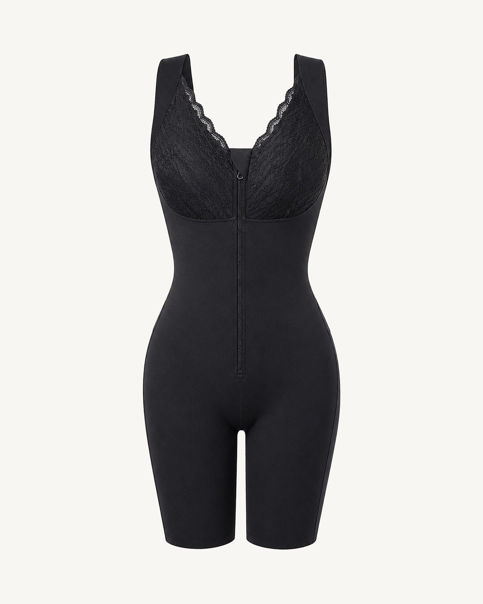WEUP3D Lace Trim Sculpting Bodysuit Black product image