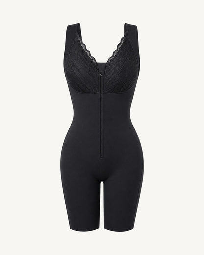 WEUP3D Lace Trim Sculpting Bodysuit Black product image