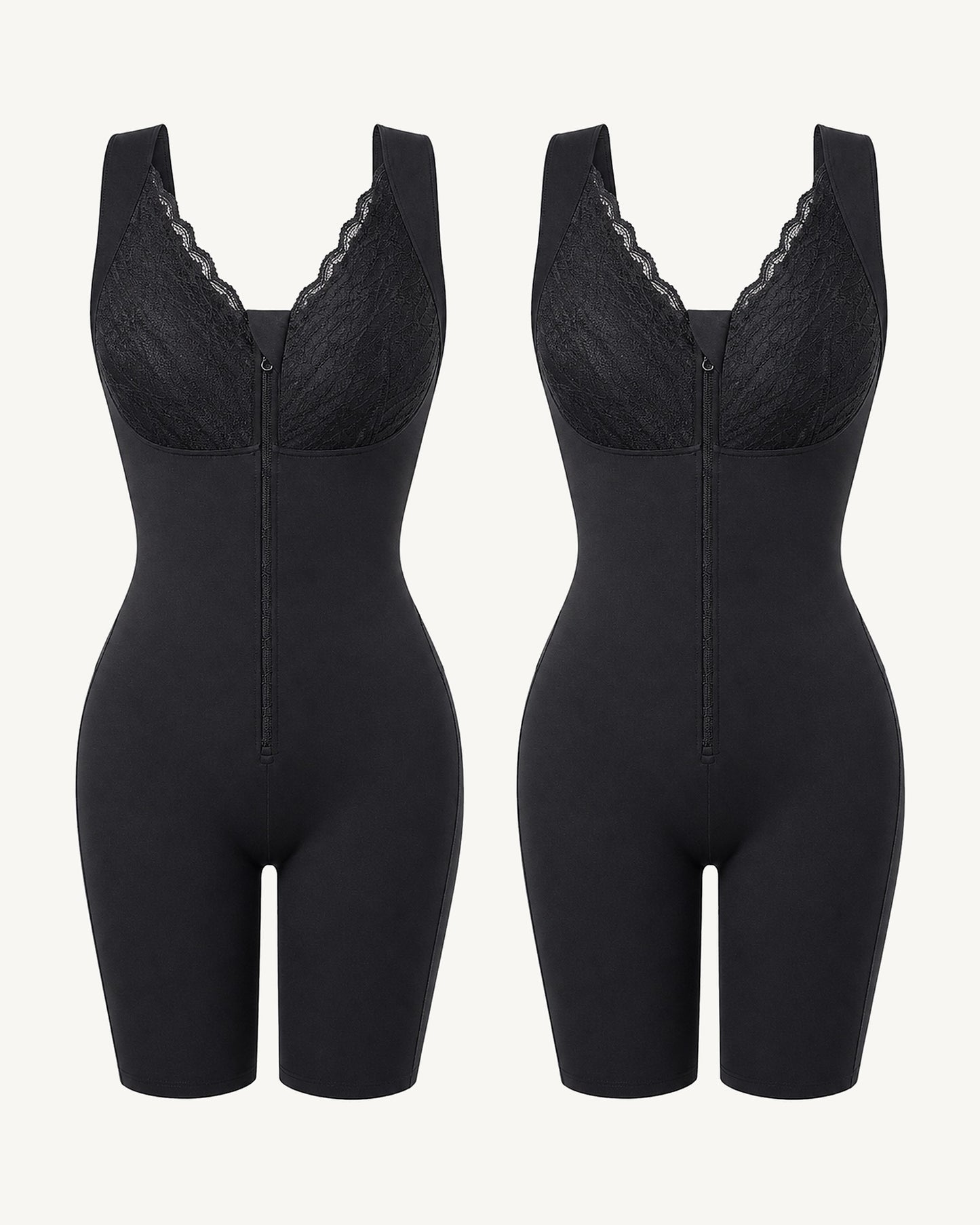 WEUP3D Lace Trim Sculpting Bodysuit Black + Black 2-Pack product image