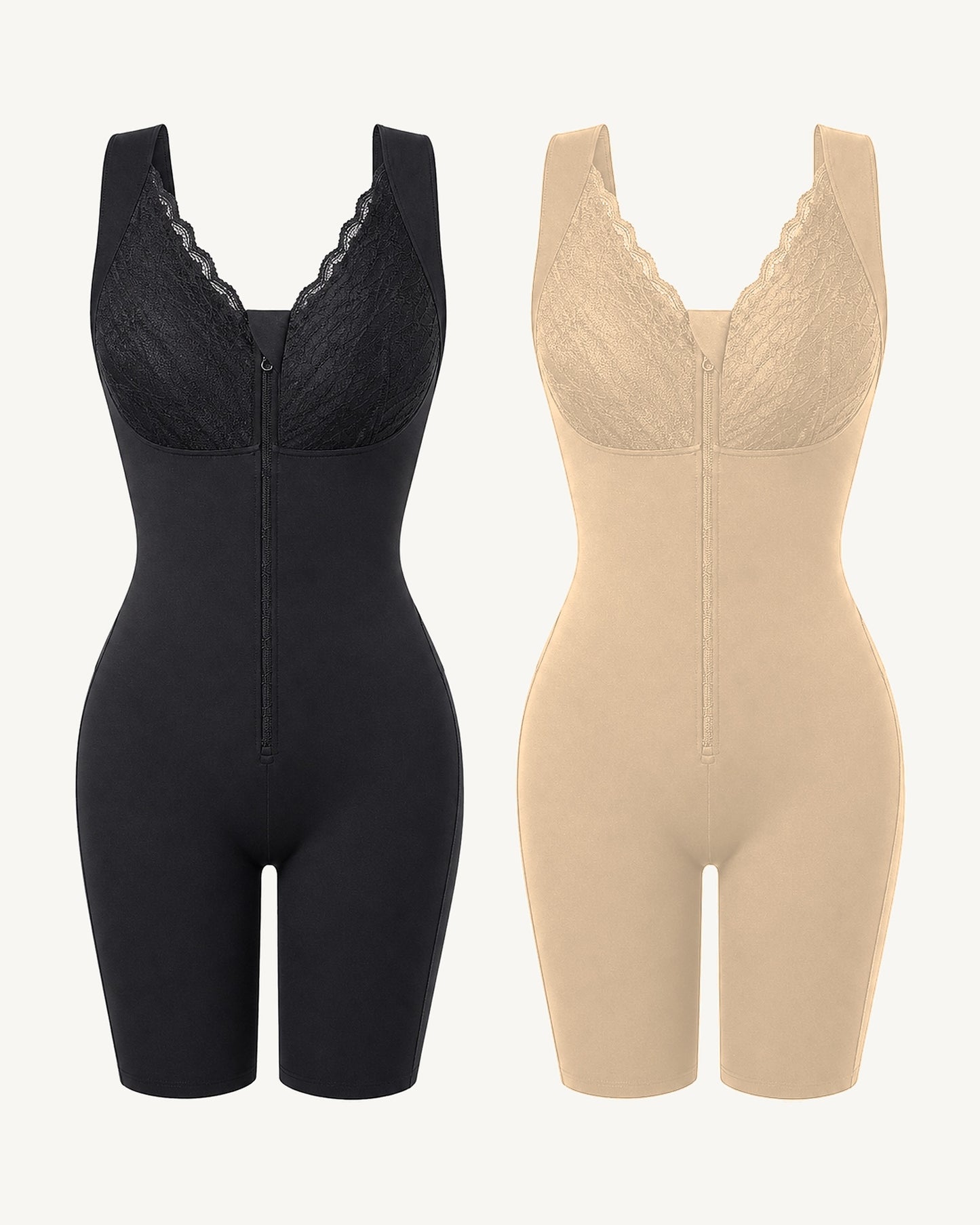 WEUP3D Lace Trim Sculpting Bodysuit Black + Nude 2-Pack product image