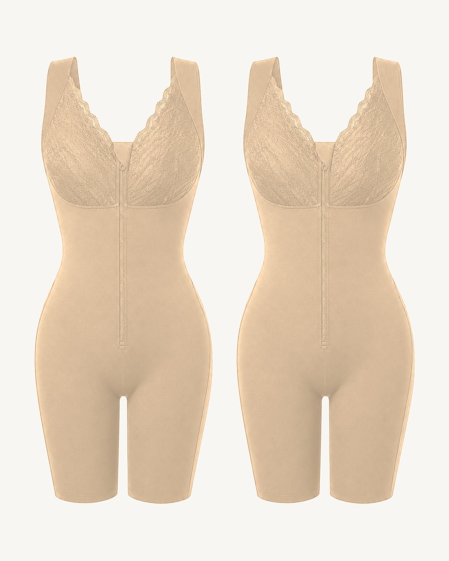 WEUP3D Lace Trim Sculpting Bodysuit Nude + Nude 2-Pack product image