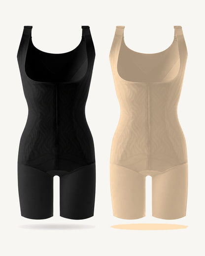 WEUP3D CoolFlex Zip Sculpt Bodysuit Black + Nude 2-Pack product image
