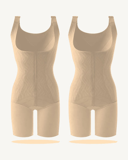 WEUP3D CoolFlex Zip Sculpt Bodysuit Nude + Nude 2-Pack product image