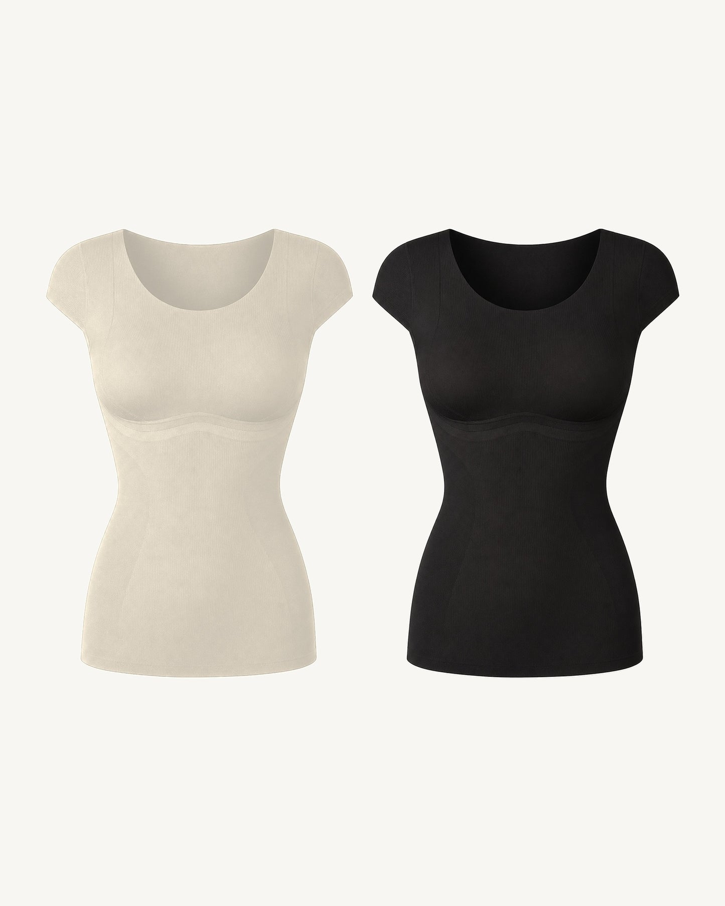WEUP3D Cooling Sculpt Tank Top Ivory + Black 2-Pack product image