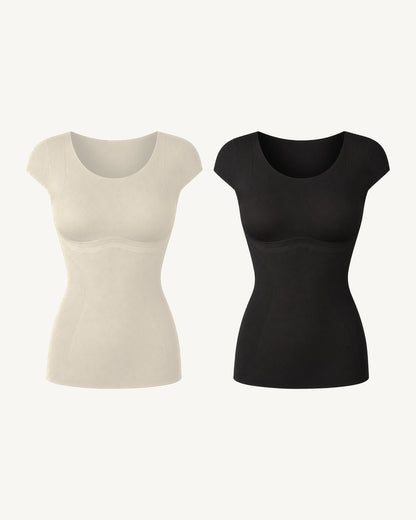 WEUP3D Cooling Sculpt Tank Top Ivory + Black 2-Pack product image