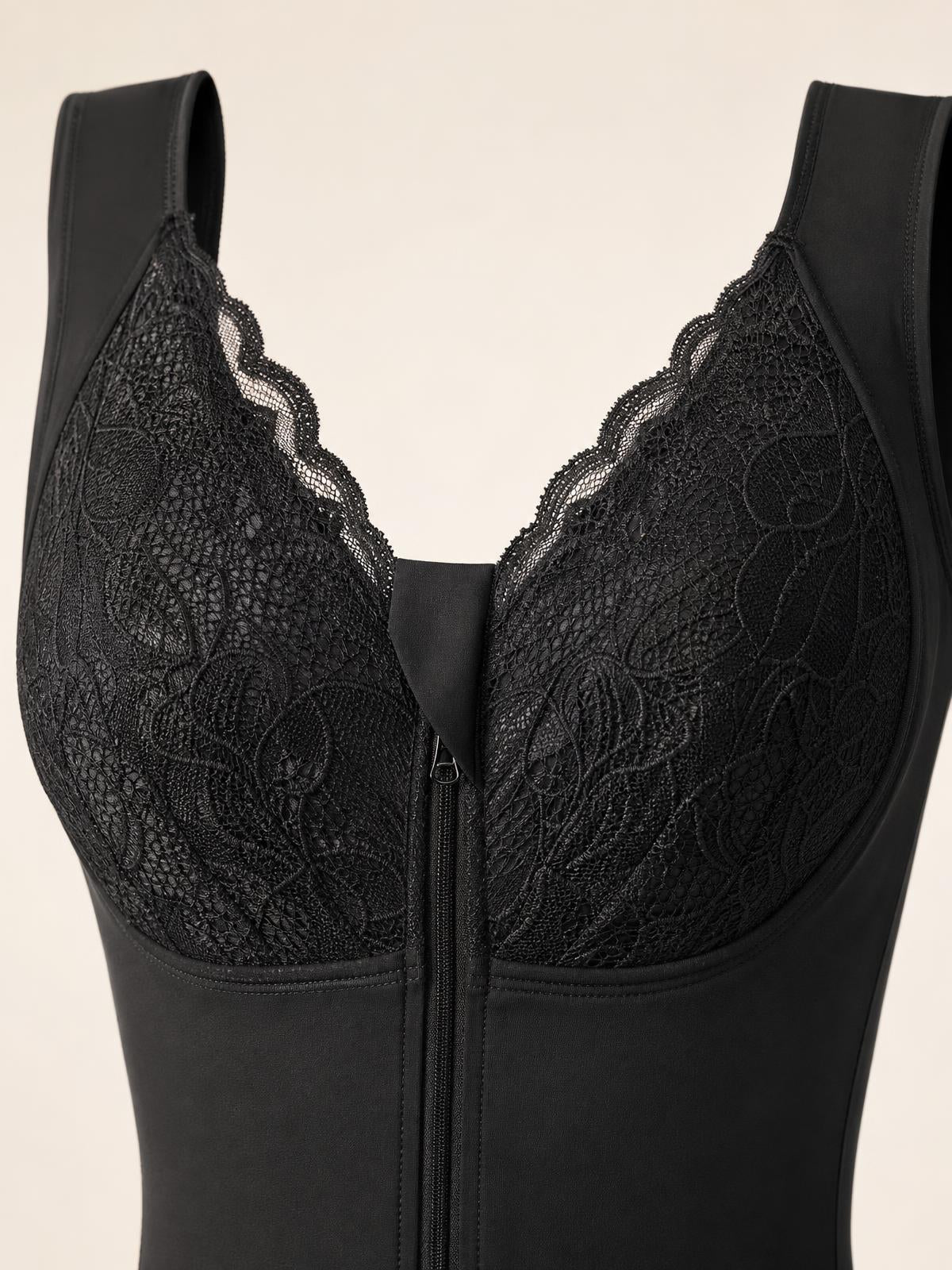 WEUP3D Lace Trim Sculpting Bodysuit lace and front closure macro detail - full-media-approved-2026-06-02