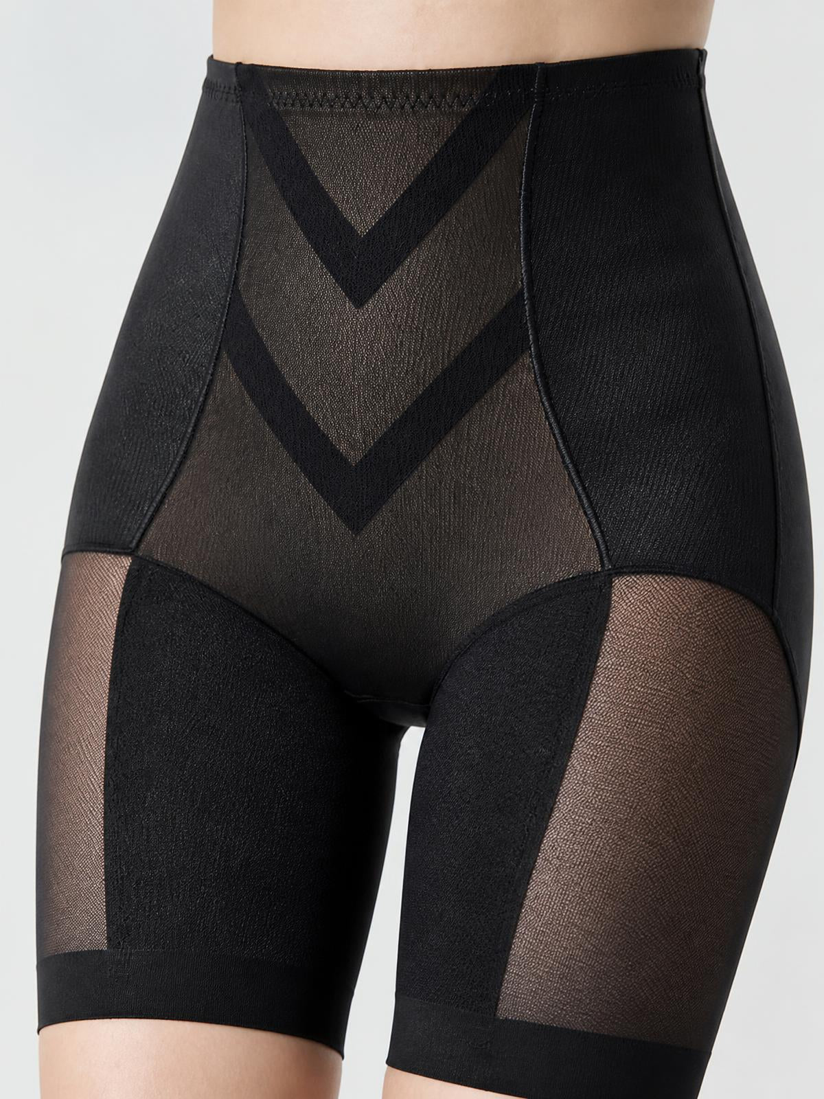 WEUP3D High-Waist Butt-Lift Shorts sheer panel fabric macro detail - full-media-approved-2026-06-02